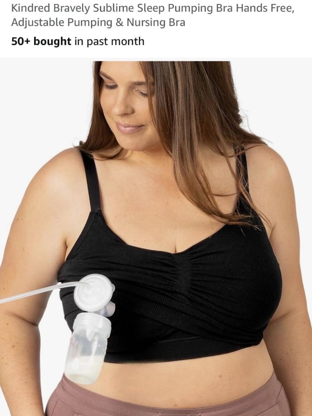 Kindred Bravely Sublime Sleep Pumping Hands Free Bra Black Large Busty Cup (E-H)
